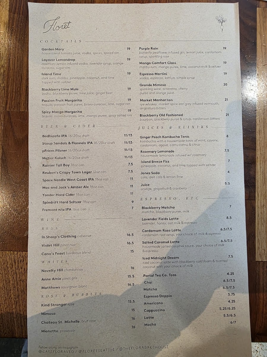 Floret - By Cafe Flora Menu - Image 3